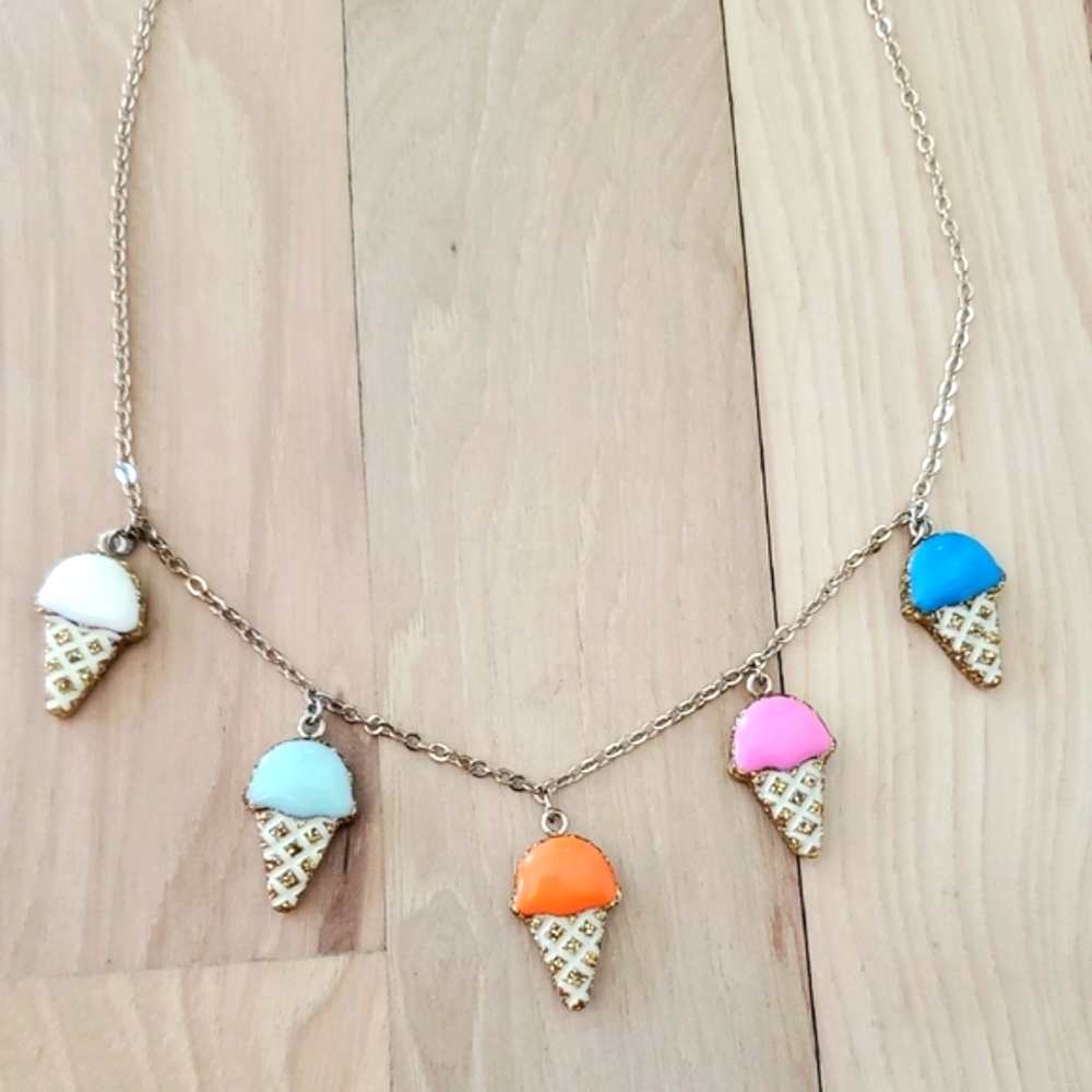 CREWCUTS Ice Cream Cone Charm Necklace